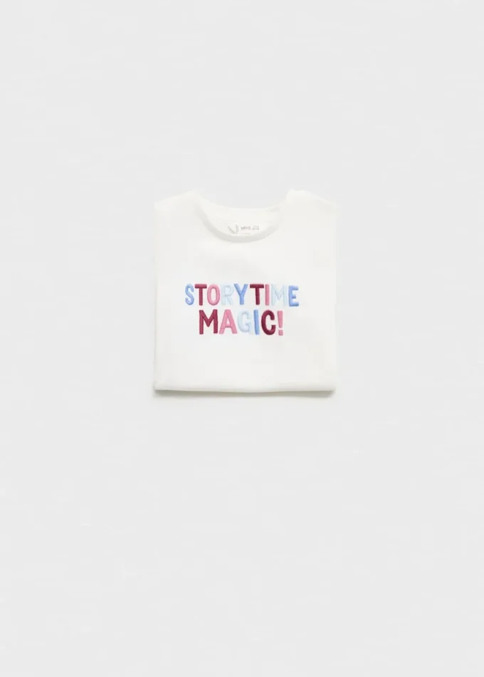 Besticktes Baumwoll-T-Shirt Besticktes Baumwoll-T-Shirt