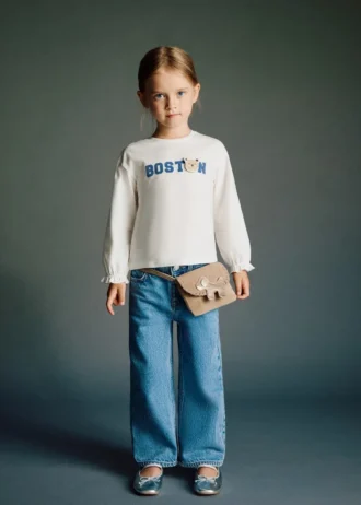 Besticktes Baumwoll-T-Shirt für Kinder