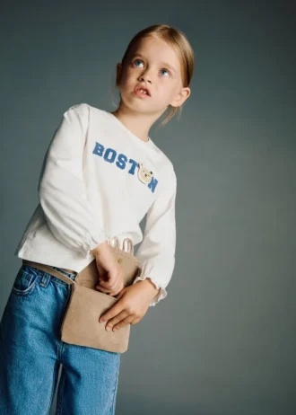 Besticktes Baumwoll-T-Shirt für Kinder