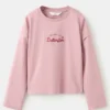 Besticktes bedrucktes T-Shirt Besticktes bedrucktes T-Shirt