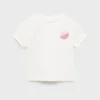 Besticktes bedrucktes T-Shirt
