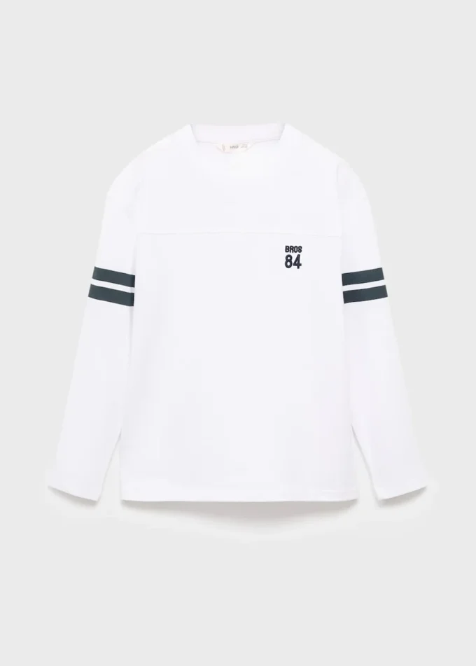 Besticktes bedrucktes T-Shirt Besticktes bedrucktes T-Shirt
