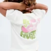 Besticktes bedrucktes T-Shirt