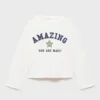 Besticktes bedrucktes T-Shirt Besticktes bedrucktes T-Shirt