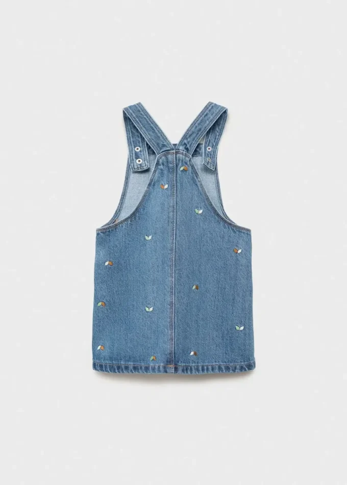 Besticktes Jeans-Kleid Besticktes Jeans-Kleid