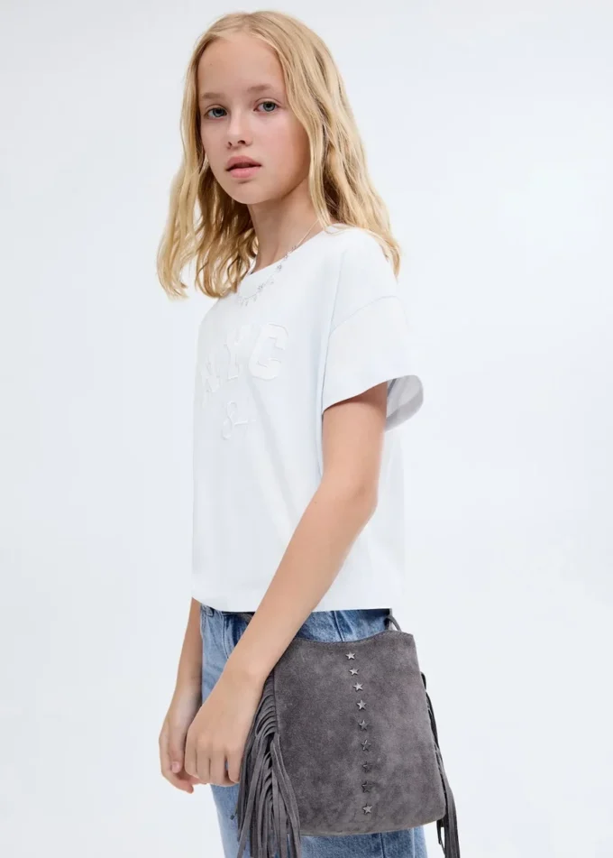 Besticktes Kurzarm-T-Shirt Besticktes Kurzarm-T-Shirt