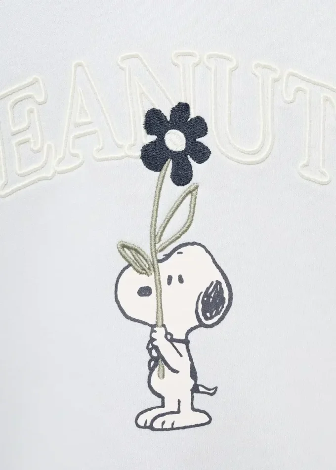 Besticktes Snoopy-Sweatshirt Besticktes Snoopy-Sweatshirt