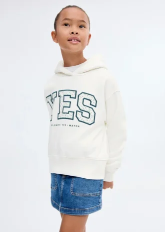 Besticktes Sweatshirt mit Blumenmuster