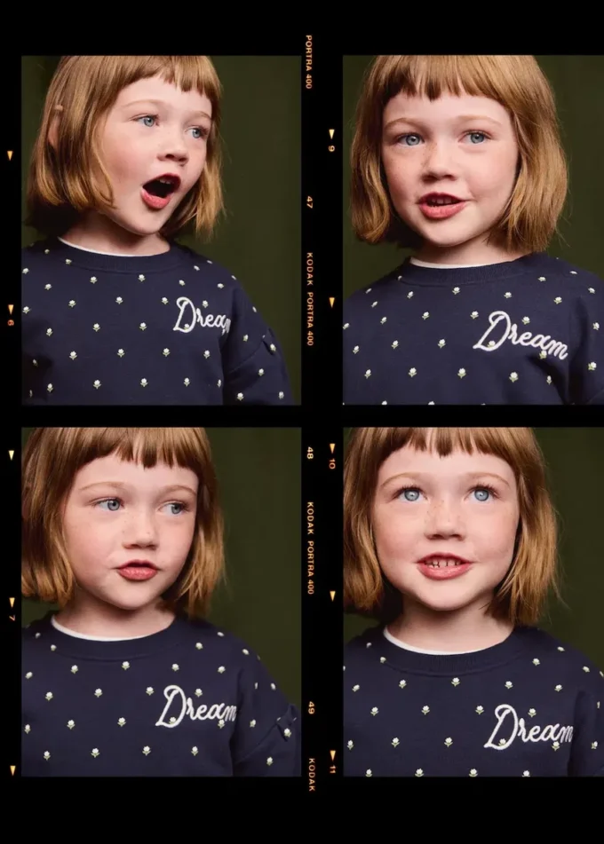 Besticktes Sweatshirt mit Blumenmuster Besticktes Sweatshirt mit Blumenmuster