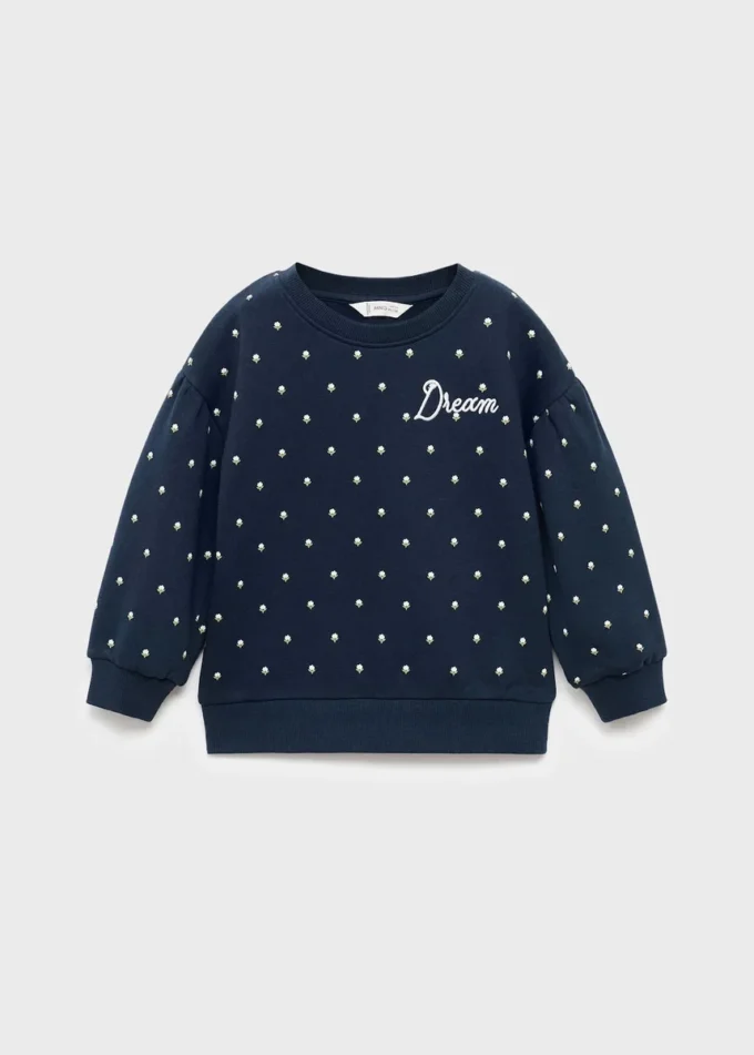 Besticktes Sweatshirt mit Blumenmuster Besticktes Sweatshirt mit Blumenmuster