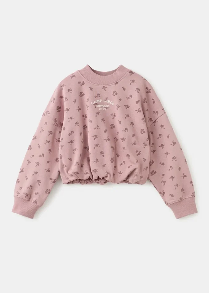Besticktes Sweatshirt mit Blumenmuster Besticktes Sweatshirt mit Blumenmuster