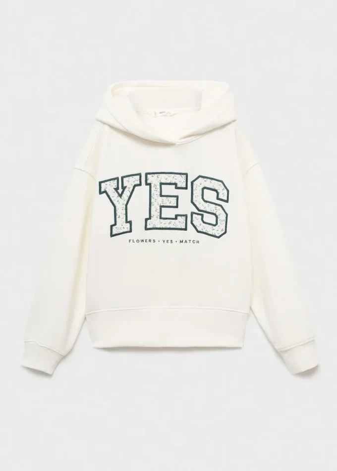 Besticktes Sweatshirt mit Blumenmuster Besticktes Sweatshirt mit Blumenmuster