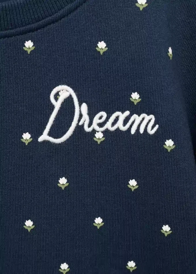 Besticktes Sweatshirt mit Blumenmuster Besticktes Sweatshirt mit Blumenmuster