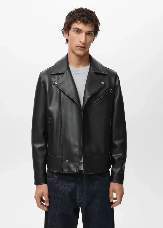 Bikerjacke aus Kunstleder Bikerjacke aus Kunstleder