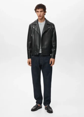 Bikerjacke aus Kunstleder
