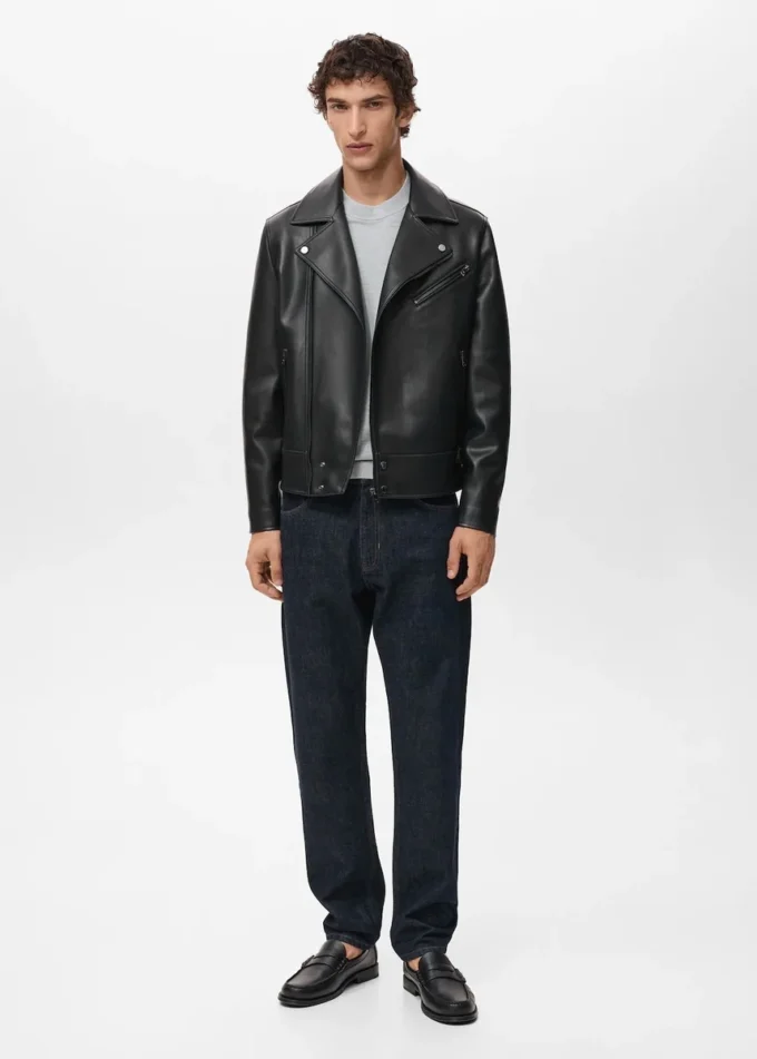 Bikerjacke aus Kunstleder Bikerjacke aus Kunstleder