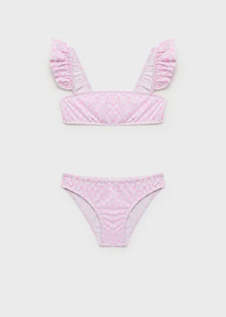 Bikini mit Blumenmuster und Rüschen