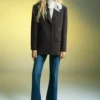 Blazer aus Wolle mit Mikro-Hahnentrittmuster Blazer aus Wolle mit Mikro-Hahnentrittmuster
