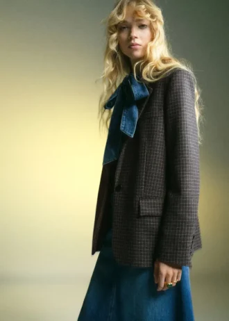 Blazer aus Wollmischgewebe