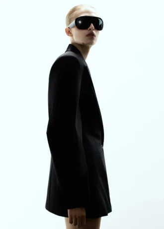 Blazer-Kleid aus Wollmischung
