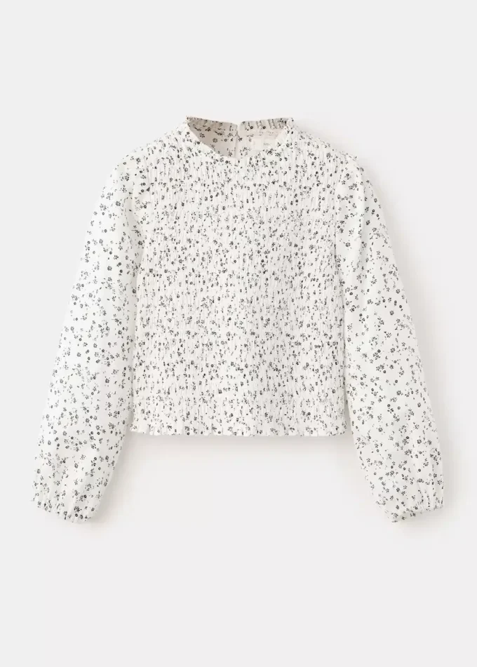 Blumenbluse aus Baumwolle Blumenbluse aus Baumwolle