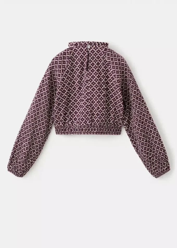 Blumenbluse aus Baumwolle Blumenbluse aus Baumwolle
