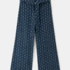 Blumenmuster-Hose aus Mikro-Cord Blumenmuster-Hose aus Mikro-Cord