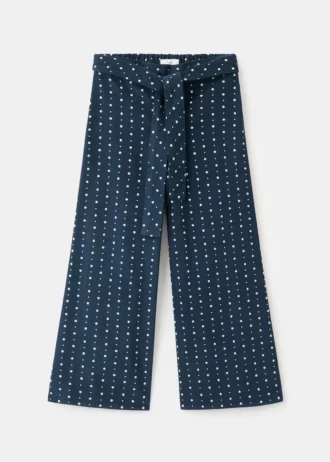 Blumenmuster-Hose aus Mikro-Cord
