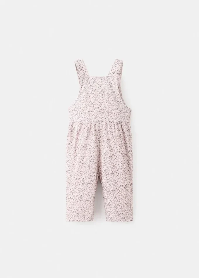 Blumige Latzhose aus Cord