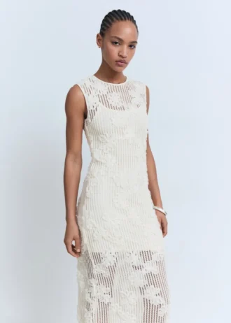 Blumiges Häkelkleid