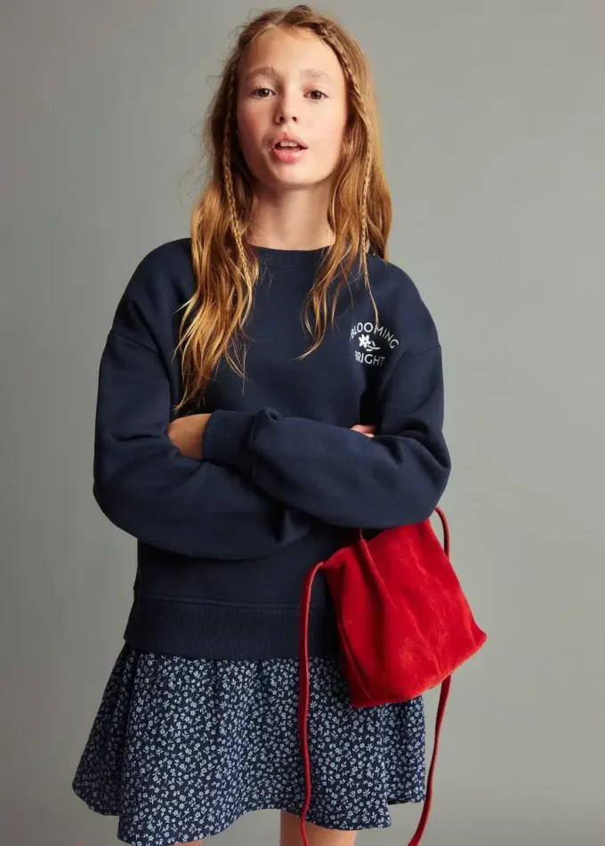 Blumiges Sweatshirtkleid Blumiges Sweatshirtkleid