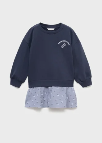 Blumiges Sweatshirtkleid
