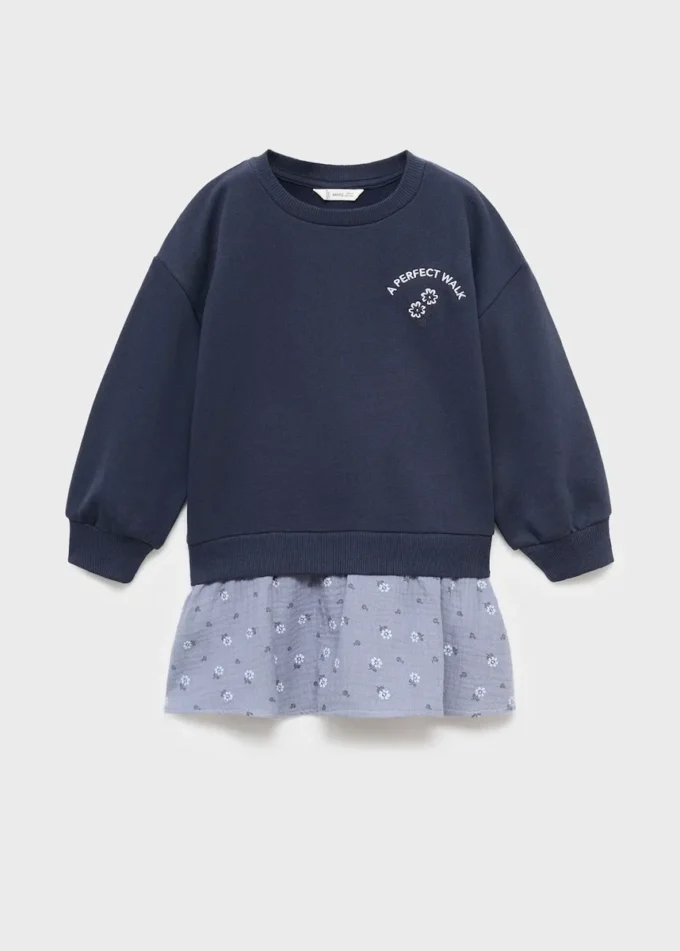 Blumiges Sweatshirtkleid Blumiges Sweatshirtkleid