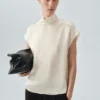 Bluse aus 100 % Seidensatin mit Rollkragen Bluse aus 100 % Seidensatin mit Rollkragen