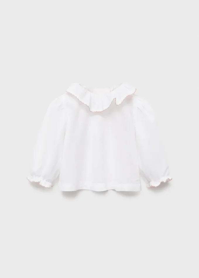 Bluse mit Babydoll-Kragen