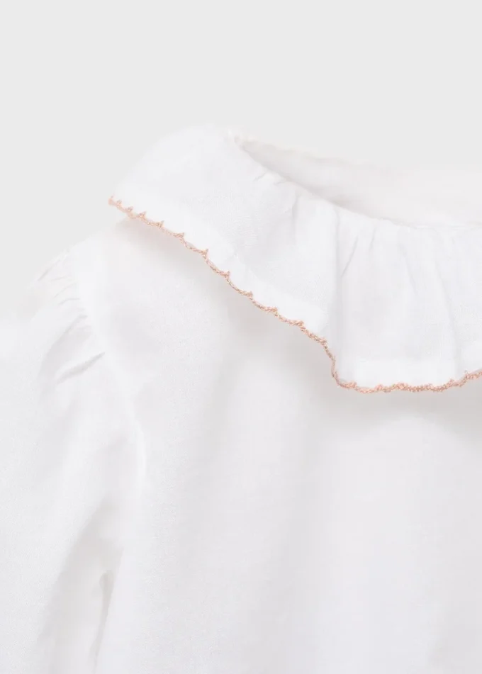 Bluse mit Babydoll-Kragen