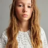 Bluse mit Babydoll-Kragen Bluse mit Babydoll-Kragen