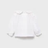 Bluse mit Babydoll-Kragen