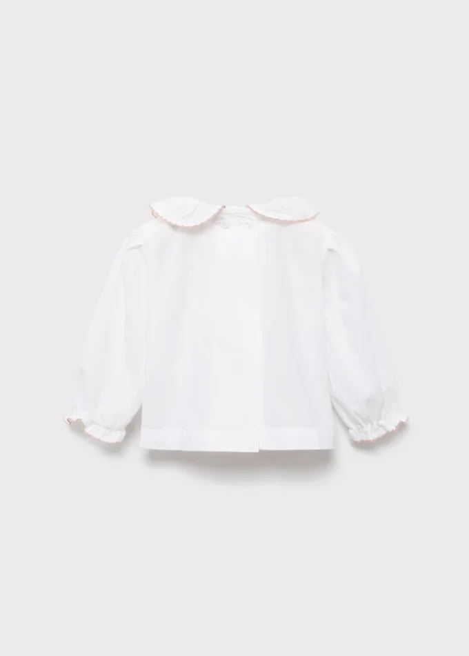 Bluse mit Babydoll-Kragen