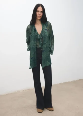 Bluse mit Paisley-Print und Foulard