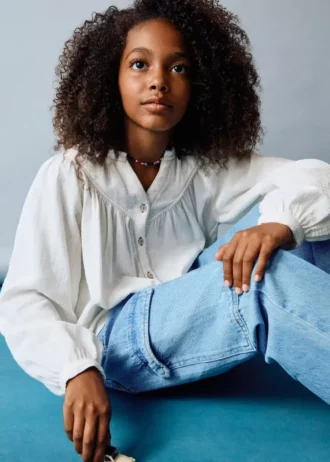 Bluse mit Puffärmeln