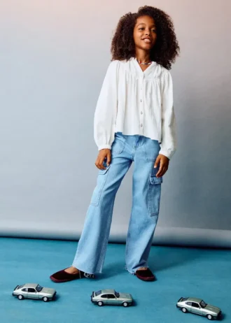 Bluse mit Puffärmeln