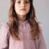 Bluse mit Rüschen und Streifenmuster Bluse mit Rüschen und Streifenmuster