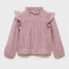 Bluse mit Rüschen und Streifenmuster Bluse mit Rüschen und Streifenmuster