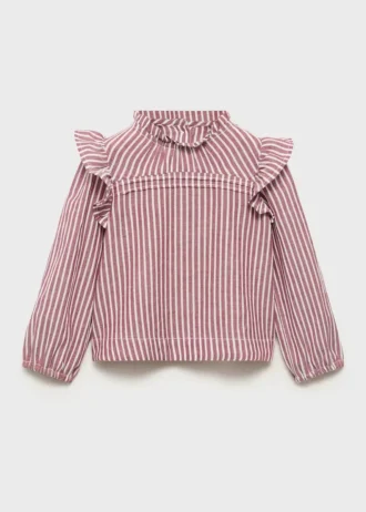 Bluse mit Rüschen und Streifenmuster