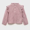 Bluse mit Rüschen und Streifenmuster Bluse mit Rüschen und Streifenmuster