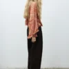 Bluse mit Rüschenprint