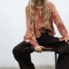 Bluse mit Rüschenprint