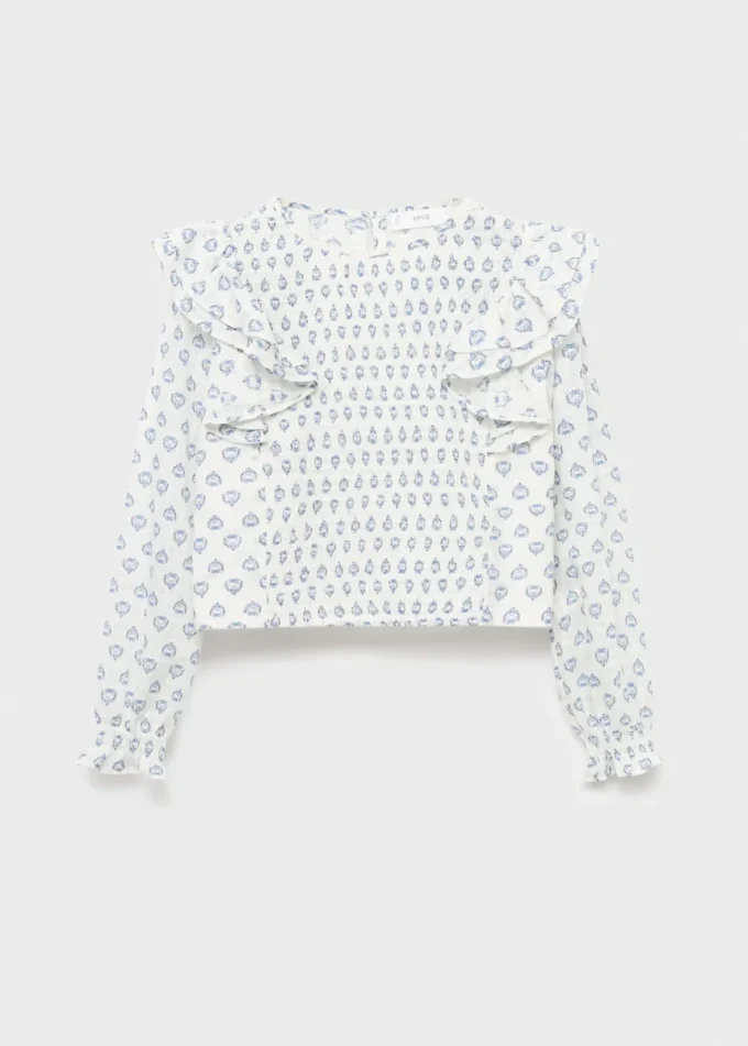 Bluse mit Rüschenprint Bluse mit Rüschenprint
