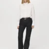 Bluse mit Spitzenbesatz
